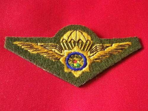 SAP TASK FORCE- FIELD DRESS EMBROIDERED PARA WING - OBSOLETE - BORDER WAR PERIOD   (107)
