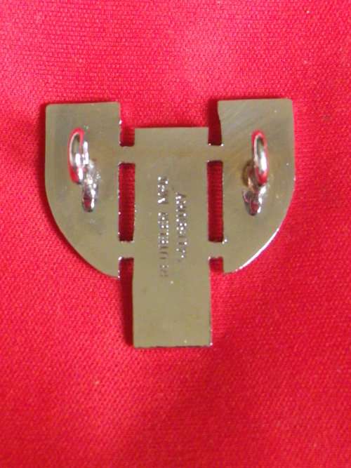 RHODESIAN PSYCHOLOGICAL OPERATIONS UNIT - CHROME CAP BADGE - STAMPED  REUTELER   (V163)