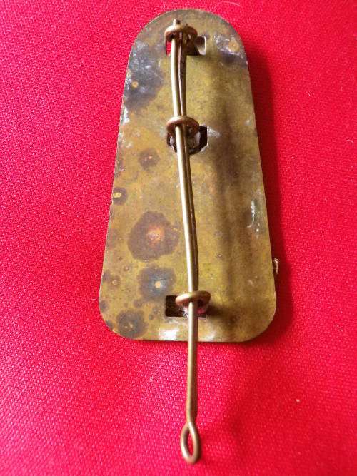 RHODESIAN SIGNALS CORPS-  BI METAL CAP BADGE + BACKING PLATE - UDI PERIOD  (4755)