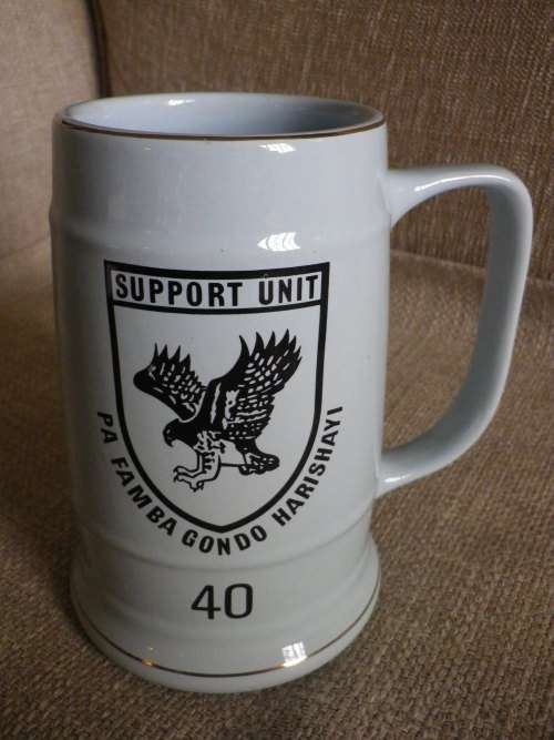 BSAP SUPPORT UNIT COMMEMORATIVE BEER MUG - MADE NORBEL, ZIMBABWE (4820)