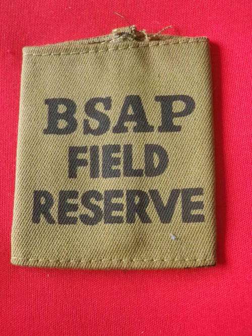 RHODESIA - BSAP "B" RESERVISTS PRINTED EPAULETTE SLIP ON  - UDI PERIOD - (4905)