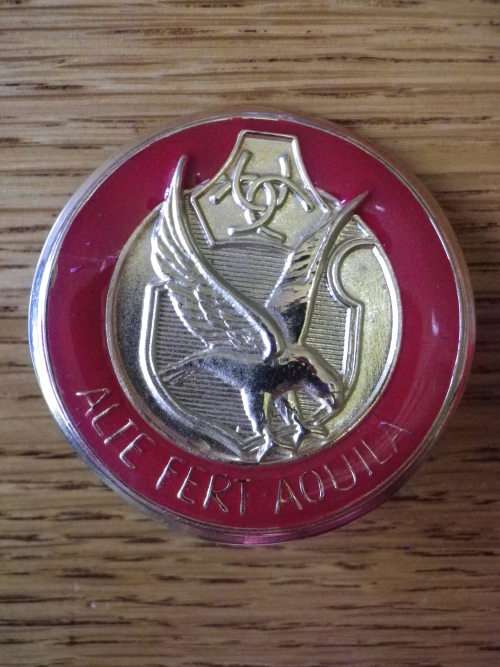 SA  - AWB GILDING METAL + ENAMEL BERET BADGE   (P2)