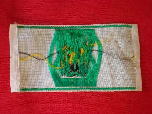 RHODESIA - SILK FLAG , AS USED UNOFFICIALLY ON CAMO -   73 MM X 38 MM(5058)