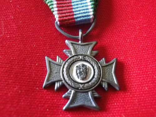RHODESIA - SILVER CROSS OF RHODESIA (SCR)  MINIATURE MEDAL + RIBBON  (5116)