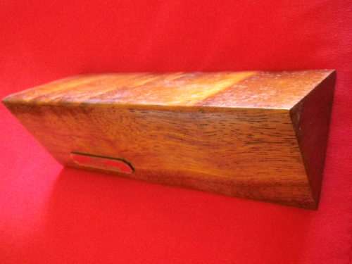 FN FAL MINIATURE (LENGTH 11 cm ) + WOODEN BLOCK MOUNT - 3D ELECTROPLATED ZINC CASTING (2186)