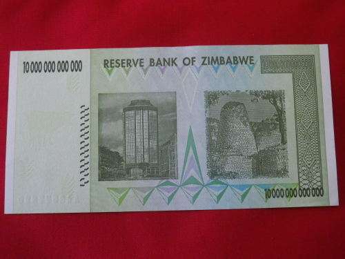 ZIMBABWE - LOT OF 10 TRILLION DOLLAR BANK NOTES  (11 IN TOTAL) - UNC - SEQUENTIAL. PREFIX "AA"