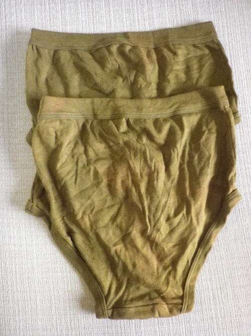 RHODESIAN ARMY ISSUE PAIR UNDERPANTS ! SIZE 81 CM - MADE BY MERIDIAN - AS NEW  (5344)