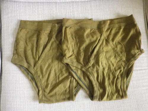 RHODESIAN ARMY ISSUE PAIR UNDERPANTS ! SIZE 81 CM - MADE BY MERIDIAN - AS NEW  (5344)
