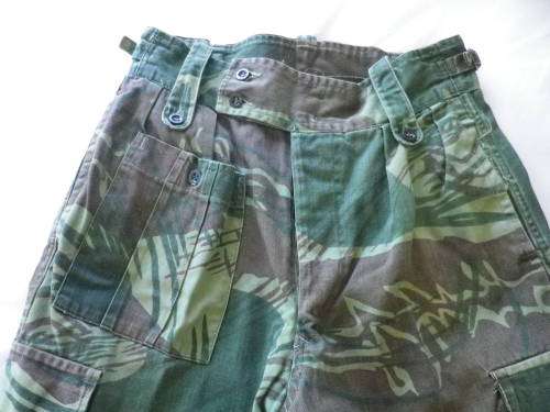RHODESIAN ARMY CAMO LONGS - UNCOMMON GREEN BASE/GROUND COLOUR - AS ISSUED EARLY 1970'S  (3237)