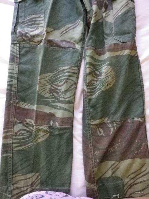 RHODESIAN ARMY CAMO LONGS - UNCOMMON GREEN BASE/GROUND COLOUR - AS ISSUED EARLY 1970'S  (3237)