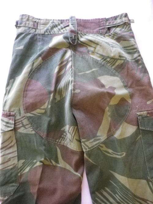 RHODESIAN ARMY CAMO LONGS - UNCOMMON GREEN BASE/GROUND COLOUR - AS ISSUED EARLY 1970'S  (3237)