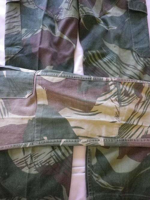 RHODESIAN ARMY CAMO LONGS - UNCOMMON GREEN BASE/GROUND COLOUR - AS ISSUED EARLY 1970'S  (3237)