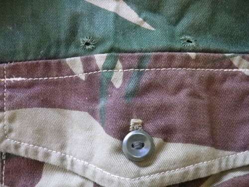 RHODESIAN CAMO S/SLEEVE SHIRT - INCLUDES VERY RARE EMBROIDERED RECCE SHOULDER FLASH SEE BELOW.(3232)