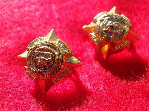 RHODESIA ARMY - NICE PAIR OF UDI PERIOD GOLD ANODISED MESS DRESS PIPS/STARS