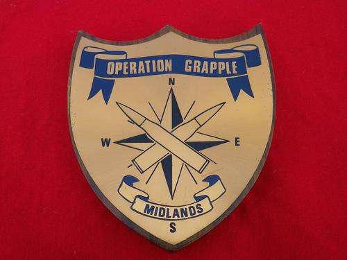 RHODESIA - OPERATION GRAPPLE PLAQUE - UDI / BUSH WAR PERIOD