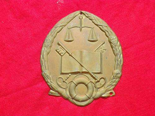SA PRISON SERVICE - PLAQUE IN BRASS PLATE