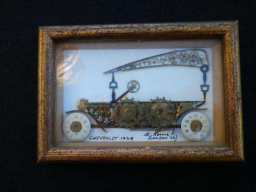 SMALL PICTURE OF 1924 CHEVROLET MADE BY WHAT LOOKS LIKE WATCH PARTS!