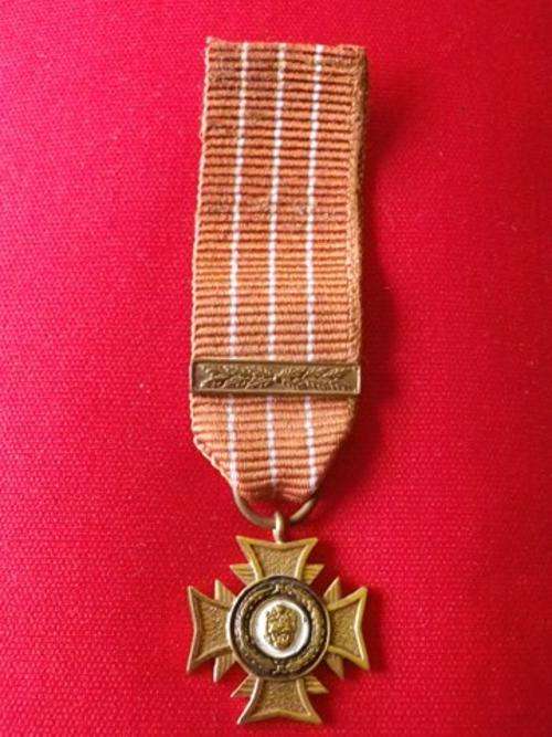 RHODESIA- BRONZE CROSS OF RHODESIA (BCR) + GUARD FORCE RIBBON -  MINIATURE MEDAL - UDI PERIOD