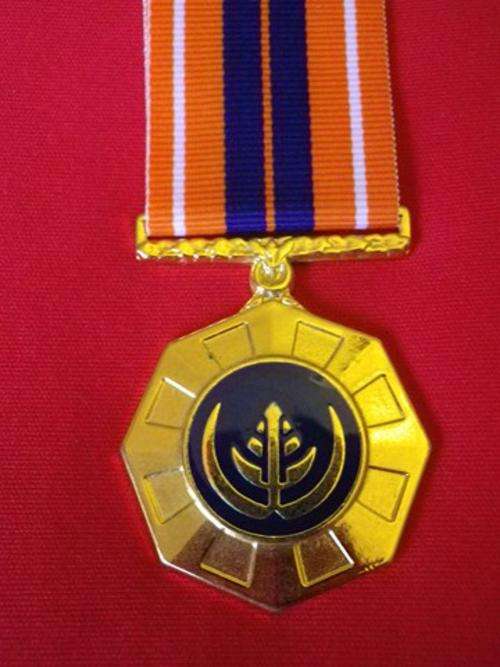 SA- PRO PATRIA MEDAL - NUMBERED, LATER VERSION WITH FIXED SUSPENDER. BORDER WAR PERIOD