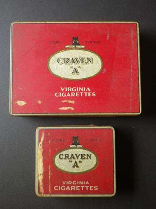 PAIR "CRAVEN A VIRGINIA CIGARETTE" TINS