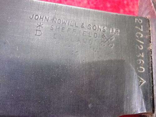 BRITISH RAF WW2 PILOTS SURVIVAL KNIFE - 27C / 2360 MOD MADE J NOWILL- SEE BELOW  (1008)
