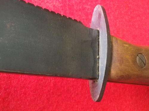 BRITISH RAF WW2 PILOTS SURVIVAL KNIFE - 27C / 2360 MOD MADE J NOWILL- SEE BELOW  (1008)