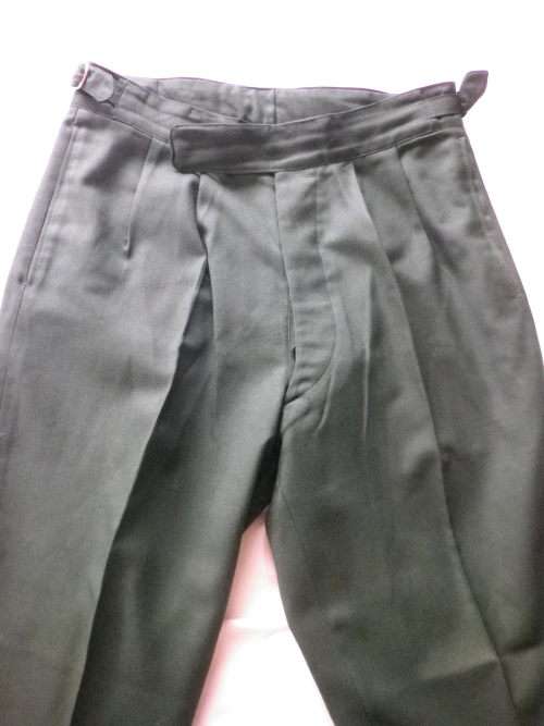 RHODESIAN ARMY -"GREENS" LONGS - INSCRIBED - WAIST 81 cm / 32" INNER LEG  70cm / 27.5"  (3305)