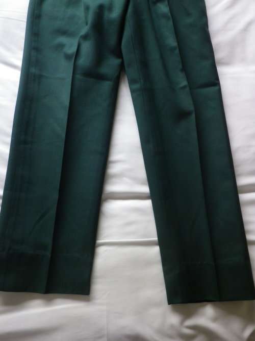 RHODESIAN ARMY -"GREENS" LONGS - INSCRIBED - WAIST 81 cm / 32" INNER LEG  70cm / 27.5"  (3305)