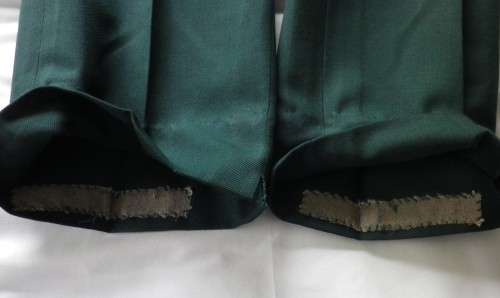 RHODESIAN ARMY -"GREENS" LONGS - INSCRIBED - WAIST 81 cm / 32" INNER LEG  70cm / 27.5"  (3305)