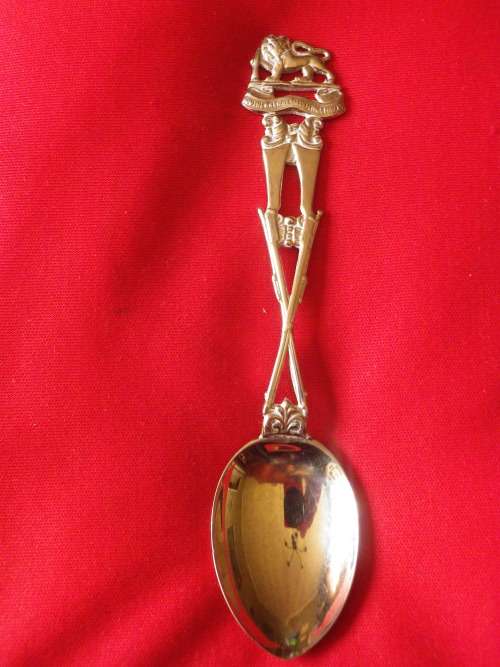 SOUTHERN RHODESIA DEFENCE FORCES HALLMARKED SILVER SHOOTING SPOON   (5859)