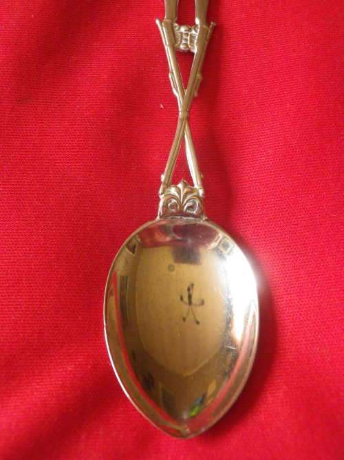 SOUTHERN RHODESIA DEFENCE FORCES HALLMARKED SILVER SHOOTING SPOON   (5859)