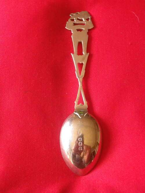 SOUTHERN RHODESIA DEFENCE FORCES HALLMARKED SILVER SHOOTING SPOON   (5859)