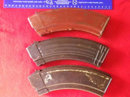 RHODESIAN BUSH WAR / SA BORDER WAR  - 3 X VARIETIES AK47 MAGS    (4022)