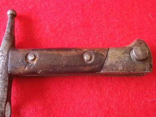 ITALIAN - P1891 WW1/2 CARCANO RIFLE BAYONET - MADE TERNI - CONDITION ISSUES (6072)