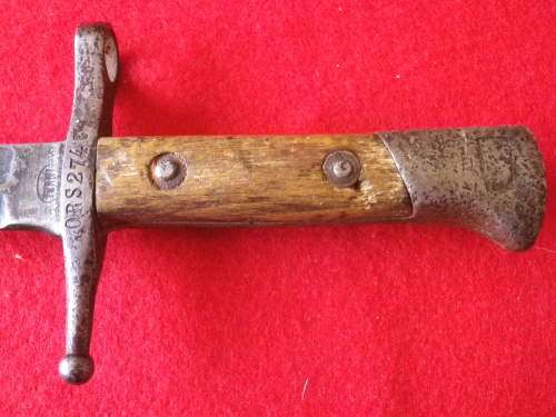 ITALIAN - P1891 WW1/2 CARCANO RIFLE BAYONET - MADE TERNI - CONDITION ISSUES (6072)