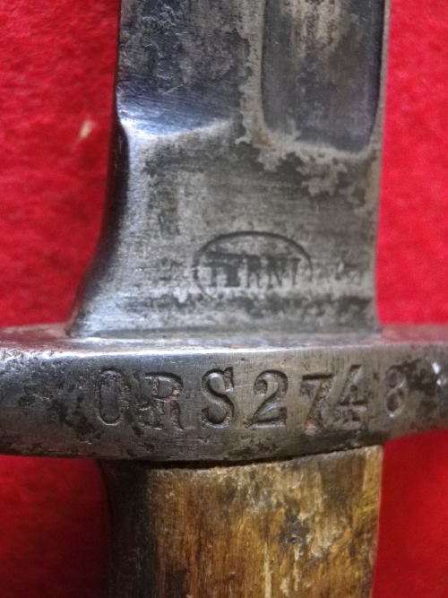 ITALIAN - P1891 WW1/2 CARCANO RIFLE BAYONET - MADE TERNI - CONDITION ISSUES (6072)