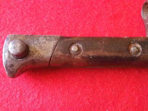 ITALIAN - P1891 WW1/2 CARCANO RIFLE BAYONET - MADE TERNI - CONDITION ISSUES (6072)