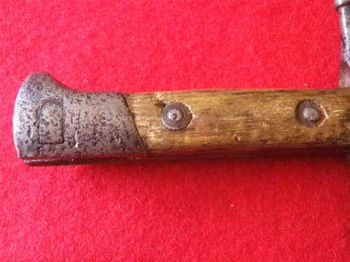 ITALIAN - P1891 WW1/2 CARCANO RIFLE BAYONET - MADE TERNI - CONDITION ISSUES (6072)