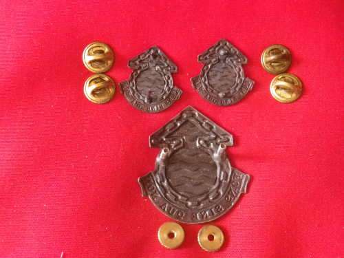 SADF - ORDINANCE SERVICES CORPS.  CAP +  PAIR COLLAR BADGES    (4068)