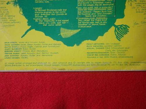 RHODESIAN LP " LIFE IN RHODESIA" BY "THE GREENSTONES" (NEW ZEALANDERS)  SONGS BY JOHN EDMOND (6189)