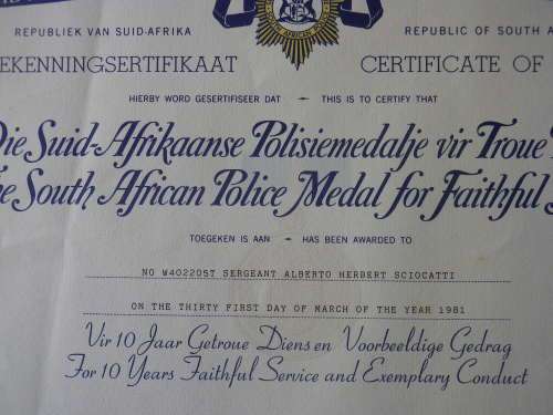 SAP / SWAPOL - GOOD BORDER WAR MEDAL GROUP AS NAMED (DECEASED) - SEE MORE INFO BELOW      (6279)