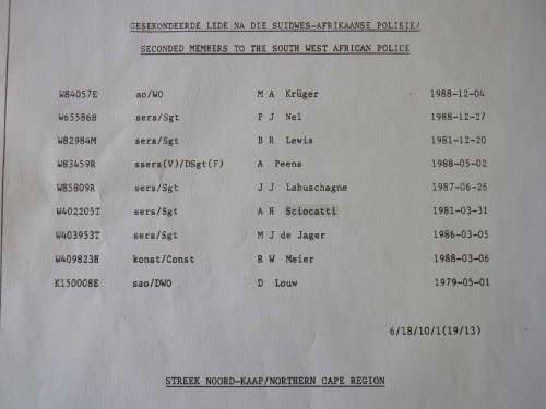 SAP / SWAPOL - GOOD BORDER WAR MEDAL GROUP AS NAMED (DECEASED) - SEE MORE INFO BELOW      (6279)