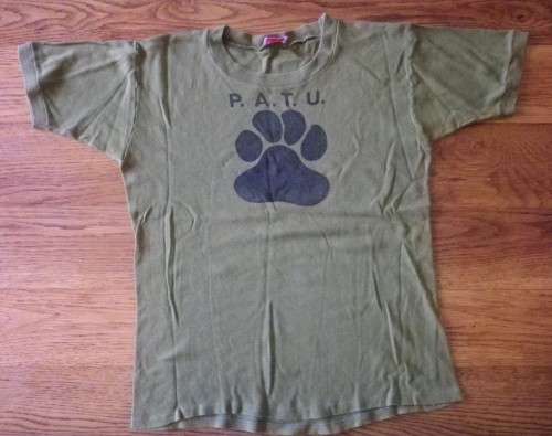 RHODESIA BSAP - PATU TEE SHIRT - MADE MONOGRAM -SIZE 97 - RARE - AS WORN FIELD OPS  (6452)