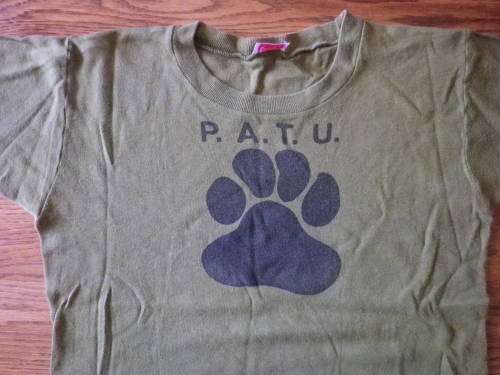 RHODESIA BSAP - PATU TEE SHIRT - MADE MONOGRAM -SIZE 97 - RARE - AS WORN FIELD OPS  (6452)