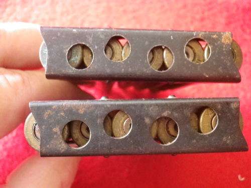 RHODESIAN ARMY ISSUED 2 X CLIPS OF .303 DRILL ROUNDS WITH ORIGINAL WOOD HEADS - SEE BELOW  (2242)