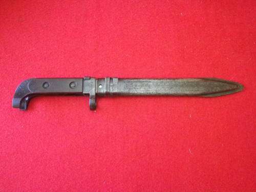 RHODESIAN BUSH WAR PICK UP - AK 47 KNIFE BAYONET + METAL SCABBARD - ROMANIAN?  BLADE 20.2cm (4323)