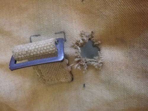 SADF- P61 KHAKI RIG - LARGE PACK, YOKE, WEB BELT, KIDNEY + AMMO POUCHES - INSCRIBED + STAMPED (4315)