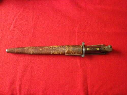 BRITISH LEE METFORD P1888 MK1 TYPE 2 RIFLE BAYONET - STAMPED "ILH" "EFT" ETC SEE BELOW (6576)