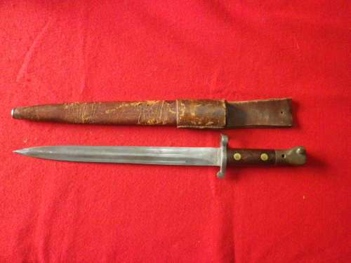 BRITISH LEE METFORD P1888 MK1 TYPE 2 RIFLE BAYONET - STAMPED "ILH" "EFT" ETC SEE BELOW (6576)