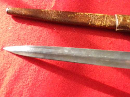 BRITISH LEE METFORD P1888 MK1 TYPE 2 RIFLE BAYONET - STAMPED "ILH" "EFT" ETC SEE BELOW (6576)